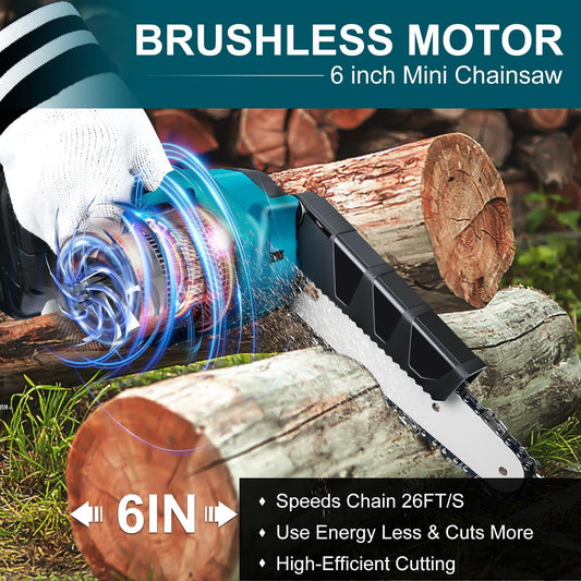 🔥Limited-time offer: 50% OFF🔥 6-inch cordless chainsaw