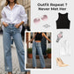 🔥Limited-time offer-Rhinestone-Embellished Straight-Leg Jeans