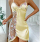 👗✨ Lace Bow Bodysuit Nightwear – Soft, Elegant & Figure-Flattering