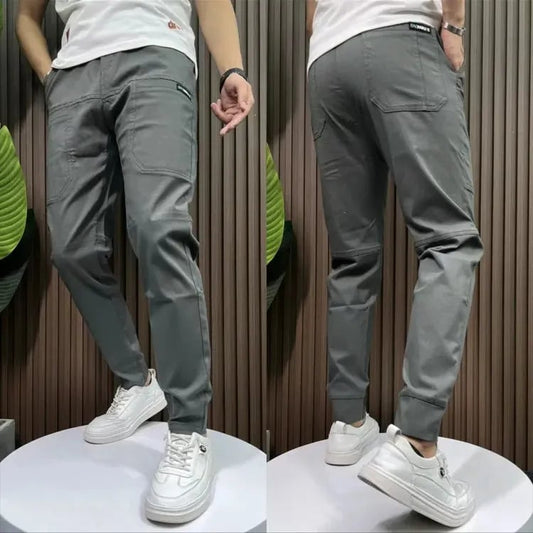 🔥Kaufen Sie 2 Gratis Versand-Hochelastische Skinny-Cargohose mit mehreren Taschen für Herren👖