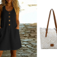 🌸Women's Solid Color U-Neck Sleeveless Cotton Linen Dress - Lightweight, Breezy & Ridiculously Comfy 💛