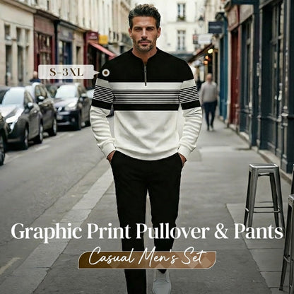 🔥🧵 Men's Graphic Print Pullover & Pants Set – Bold streetwear style. Ultimate comfort for lounging or errands👖✨𝘉𝘶𝘺 𝘢𝘯𝘺 2 𝘢𝘯𝘥 𝘨𝘦𝘵 𝘢𝘯 𝘦𝘹𝘵𝘳𝘢 8% 𝘥𝘪𝘴𝘤𝘰𝘶𝘯𝘵