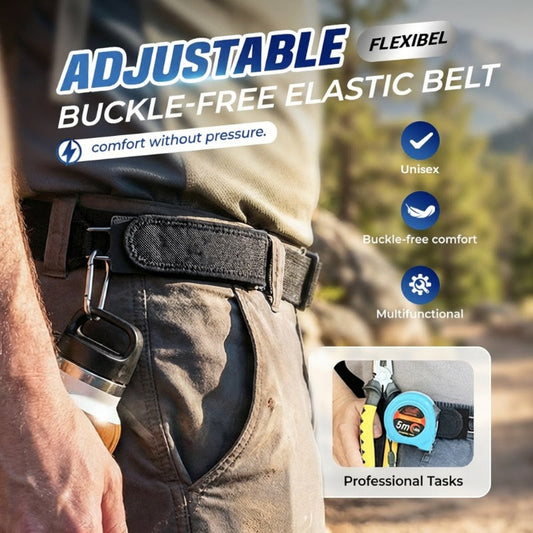 👖Last Day Special Price £13.99!!👍✨ No-Buckle Elastic Belt for Men & Women – Adjustable, Stretchable & Invisible Fit