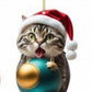 🎄10 Stück😻Katzen-Weihnachtsbaumschmuck✨Hängende Katzen-Ornamente