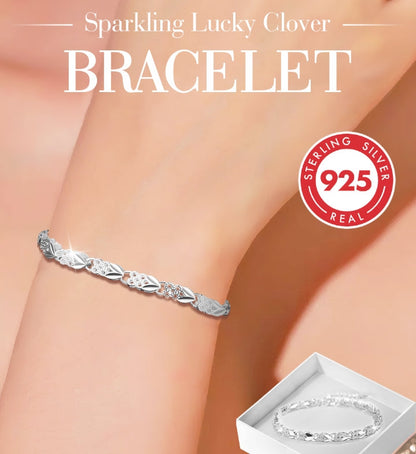 ✨Elegant Sparkling Lucky Clover Bracelet🍀Free Jewelry Box💝