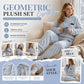 🍂 Embossed Geometric Plush Set – Timeless Comfort & Effortless Style For Every Occasion