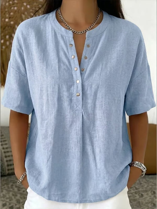 🔥Women's Casual Solid Color Blouse