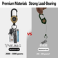 🏆Keychain with retractable carabiner 🎣 – 65 cm steel lanyard, sturdy badge holder, lightweight EDC accessory for keys, ID cards, and outdoor use