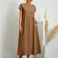 🔥Last Day Sale 49%🔥Summer Fashion Solid Color Cotton Linen Pocket Dress