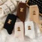 ⏳LAST DAY SALE 50% OFF!🔥Women's Cute Warm Highland Cow Embroidered Plush Socks