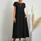 🔥Last Day Sale 49%🔥Summer Fashion Solid Color Cotton Linen Pocket Dress