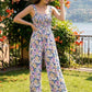 🏖️LAST DAY SALE: ONLY ￡14.99!!🌼Women’s Casual Print Sleeveless Overalls Jumpsuits