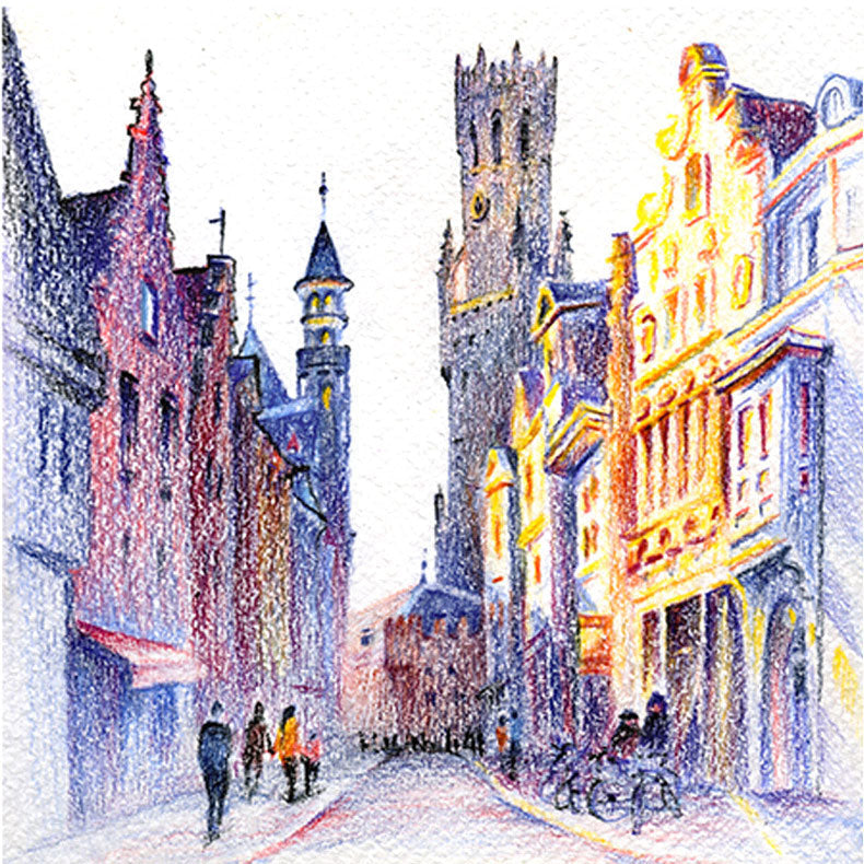 48 Colors Pencil Set Oily Colored Painting Pens-6