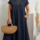 🔥Last Day Sale 49%🔥Summer Fashion Solid Color Cotton Linen Pocket Dress