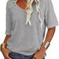 👚Women's Solid Color V-Neck T-shirt