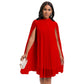 🏖️Summer Hot Sale - Up to 70% OFF⚡50K+ SOLD!🎁Women's Round-Neck Cape Sleeve Mini Dress