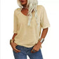 👚Women's Solid Color V-Neck T-shirt