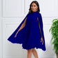 🏖️Summer Hot Sale - Up to 70% OFF⚡50K+ SOLD!🎁Women's Round-Neck Cape Sleeve Mini Dress