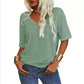 👚Women's Solid Color V-Neck T-shirt