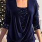 🎁VENDITA DELL'ULTIMO GIORNO - 67% DI SCONTO🎁Top due pezzi finto smocked con paillettes