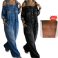 Loose Fit Wide-Leg Overall Jumpsuit with Pockets