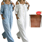 Loose Fit Wide-Leg Overall Jumpsuit with Pockets