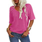 👚Women's Solid Color V-Neck T-shirt