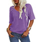 👚Women's Solid Color V-Neck T-shirt