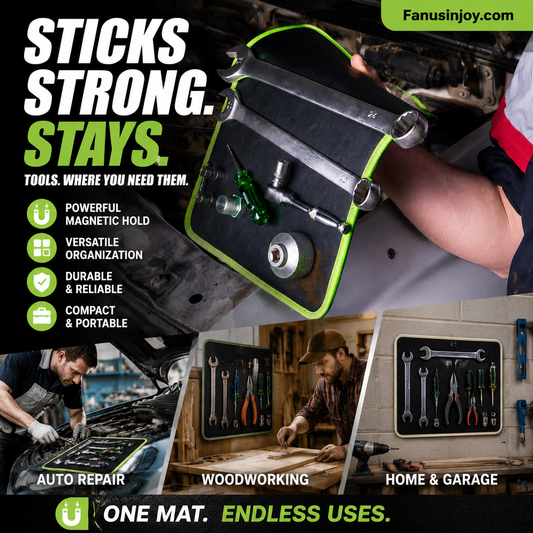 🔥50% OFF!🛠️ Boost your work efficiency, never struggle to find tools again-Powerful Magnetic Tool Holder Mat