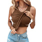 Geripptes Tanktop mit integriertem BH für Frauen