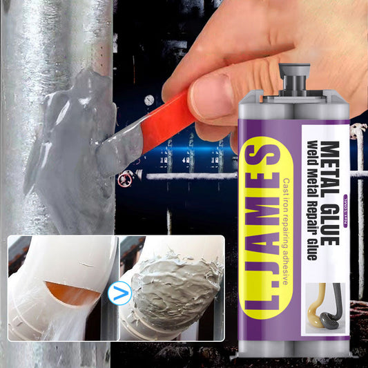 🥳2026 HOT SALE🥳💞50K+ SOLD!🚗💨 50% OFF! Weld Metal Repair Glue – Repairs exhaust pipes, metal pipes & more. Cures at room temp – sand, drill & paint after curing! 🌟💪