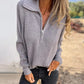 💥 Lässiger, einfarbiger, langärmliger Strickpullover mit Reißverschluss 💥Kaufen Sie zwei und sparen Sie 5 % & kostenlosen Versand