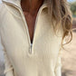 💥 Lässiger, einfarbiger, langärmliger Strickpullover mit Reißverschluss 💥Kaufen Sie zwei und sparen Sie 5 % & kostenlosen Versand
