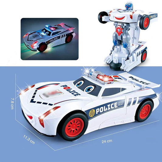 [Bestes Geschenk für Kinder] Elektrisches Universalverformungs-Polizeiauto