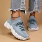 Modische gewebte Mesh-Sneakers zum Schnüren für Damen
