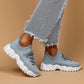 Modische gewebte Mesh-Sneakers zum Schnüren für Damen
