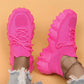 Modische gewebte Mesh-Sneakers zum Schnüren für Damen