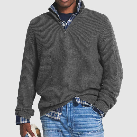 Herren Business Casual Pullover mit Reißverschluss