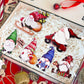 24-teiliges Weihnachtsset aus Holz mit Wichtel-Anhängern