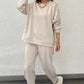 52%Rabatt🔥 Trendy einfarbiges zweiteiliges Set aus Oberteil und Hose für Damen
