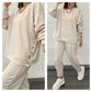 52%Rabatt🔥 Trendy einfarbiges zweiteiliges Set aus Oberteil und Hose für Damen