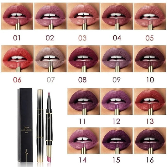 👄Heiße Aktion 49% Rabatt👄auf 16 Farben Lang anhaltende Lippenstift Lippenstift + Lipliner Combo