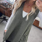 Damen Pullover-Weste mit V-Ausschnitt und Taschen
