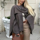 Bequeme, einfarbige, elegante Strickjacke für Frauen