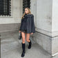 Bequeme, einfarbige, elegante Strickjacke für Frauen