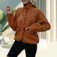 Kuschelige einfarbige Jacke für Frauen