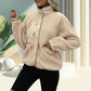 Kuschelige einfarbige Jacke für Frauen