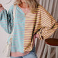 🌸Lässig gestreiftes Damen-Sweatshirt mit Farbblock💋Kostenloser Versand