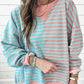 🌸Lässig gestreiftes Damen-Sweatshirt mit Farbblock💋Kostenloser Versand