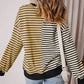 🌸Lässig gestreiftes Damen-Sweatshirt mit Farbblock💋Kostenloser Versand